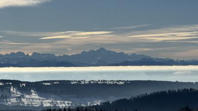 Mont Blanc vom Mont d'Or